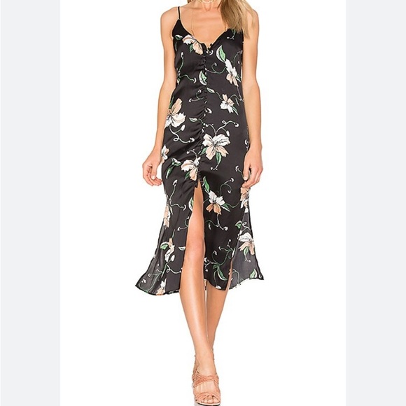 Bardot Dresses & Skirts - Bardot Hibiscus Slip Dress in Black